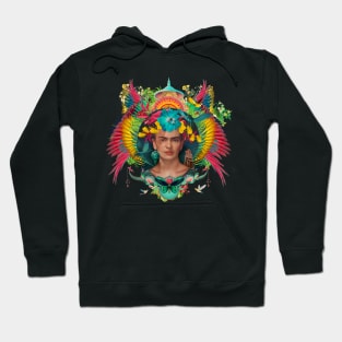 Frida Kahlo Tribute Tropical Hoodie